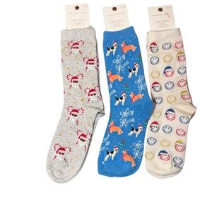 NEW American Eagle Set of 3 Christmas Socks NWT